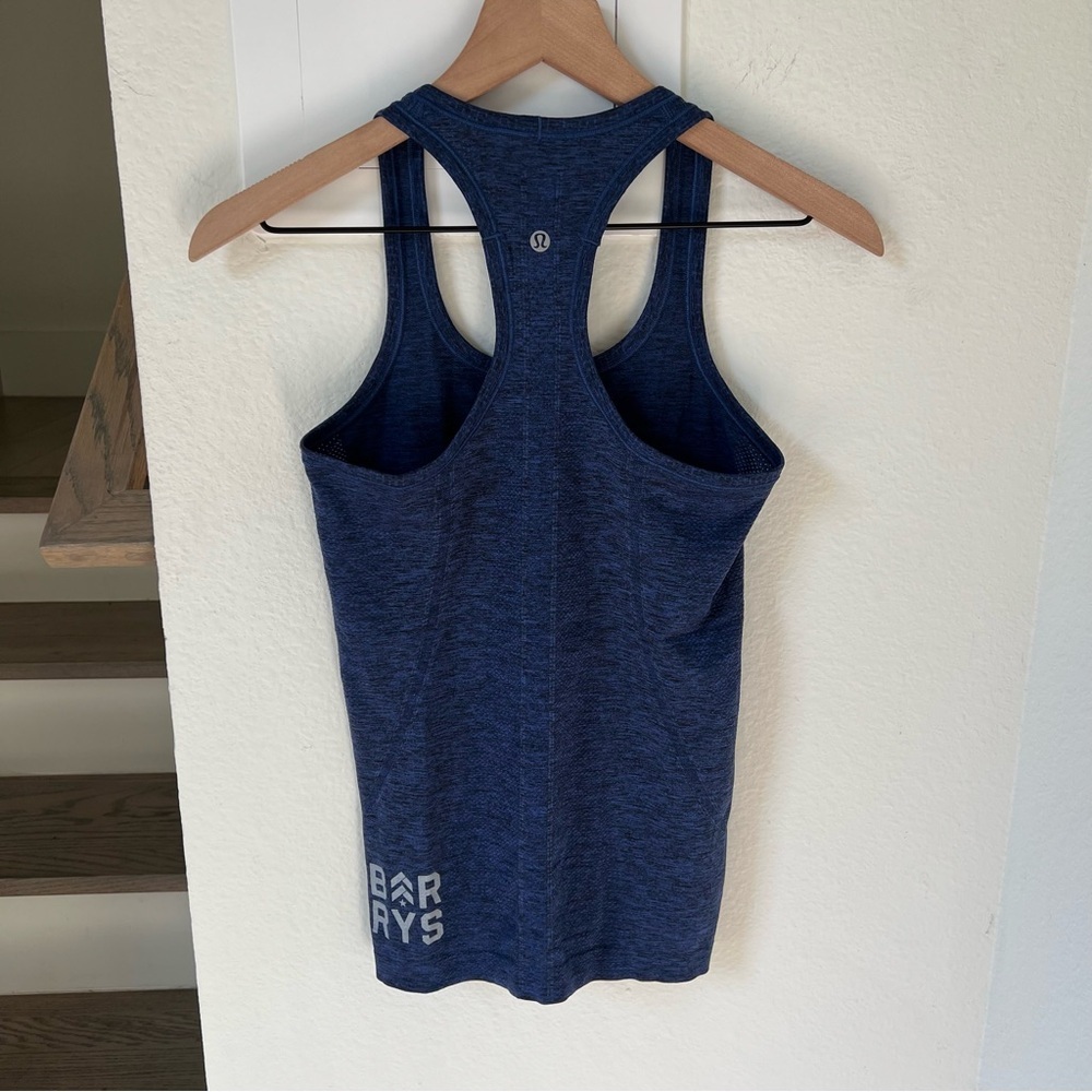 Lululemon Barry’s Bootcamp Swiftly Tech Racerback Tank Top in Heathered Blue - Picture 2 of 5